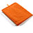 Suave Terciopelo Tela Bolsa Funda para Apple iPad Air 2 Naranja