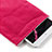 Suave Terciopelo Tela Bolsa Funda para Apple iPad Mini 3 Rosa Roja