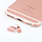 Tapon Antipolvo Lightning USB Jack J04 para Apple iPhone 5C Oro Rosa