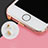 Tapon Antipolvo Lightning USB Jack J05 para Apple iPhone 5C Plata