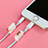 Tapon Antipolvo Lightning USB Jack J05 para Apple iPhone 5S Oro Rosa