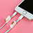 Tapon Antipolvo Lightning USB Jack J05 para Apple iPhone 6 Plus Oro Rosa