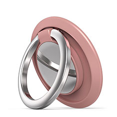 Anillo de dedo Soporte Magnetico Universal Sostenedor De Telefono Movil H14 para Oppo A96 5G Oro Rosa