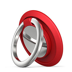Anillo de dedo Soporte Magnetico Universal Sostenedor De Telefono Movil H14 para LG G5 Rojo