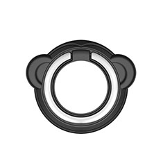 Anillo de dedo Soporte Magnetico Universal Sostenedor De Telefono Movil H16 para Accessoires Telephone Perche Selfie Negro