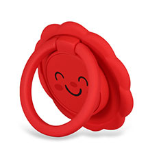 Anillo de dedo Soporte Magnetico Universal Sostenedor De Telefono Movil H17 para Nokia G60 5G Rojo