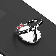 Anillo de dedo Soporte Magnetico Universal Sostenedor De Telefono Movil S11 para Accessoires Telephone Perche Selfie Negro