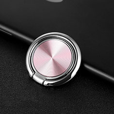 Anillo de dedo Soporte Magnetico Universal Sostenedor De Telefono Movil Z11 para Samsung Galaxy Y Duos S6102 Oro Rosa