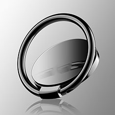 Anillo de dedo Soporte Magnetico Universal Sostenedor De Telefono Movil Z16 para Samsung Galaxy S5 Negro