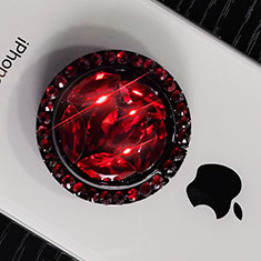 Anillo de dedo Soporte Universal Sostenedor De Telefono Movil S16 para Nokia Lumia 830 Rojo