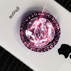 Anillo de dedo Soporte Universal Sostenedor De Telefono Movil S16 para Accessoires Telephone Mini Haut Parleur Rosa