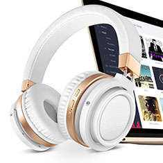 Auricular Cascos Bluetooth Auriculares Estereo Inalambricos H71 para Apple iPad Pro 11 2022 Blanco