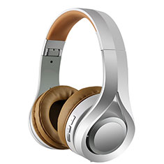 Auricular Cascos Bluetooth Auriculares Estereo Inalambricos H75 para Sharp Aquos R6 Blanco