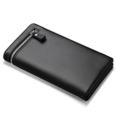 Bolso Cartera Protectora de Cuero Universal H06 para Sony Xperia 10 V Negro