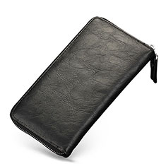 Bolso Cartera Protectora de Cuero Universal H09 para Samsung Galaxy Note 3 Negro