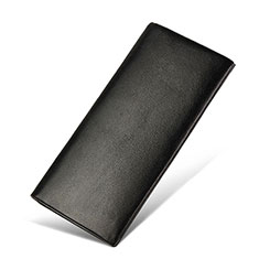 Bolso Cartera Protectora de Cuero Universal H31 para Sony Xperia 10 V Negro