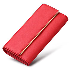 Bolso Cartera Protectora de Cuero Universal K01 para Huawei Nova 8i Rojo