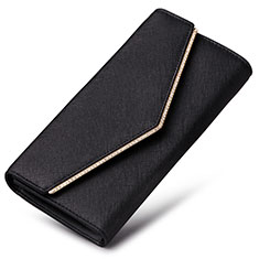Bolso Cartera Protectora de Cuero Universal K03 para Sony Xperia Ace III SOG08 Negro