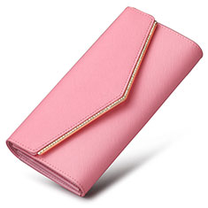 Bolso Cartera Protectora de Cuero Universal K03 para Samsung Galaxy Note 4 Rosa