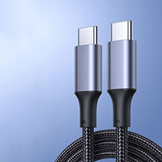 Cable Adaptador Type-C USB-C a Type-C USB-C 100W H04 para Apple iPad Pro 11 (2022) Gris Oscuro