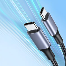 Cable Adaptador Type-C USB-C a Type-C USB-C 60W para Huawei Honor MagicBook 14 Gris Oscuro