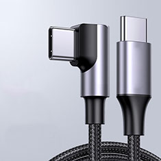 Cable Adaptador Type-C USB-C a Type-C USB-C 60W H01 para Samsung Galaxy Book S 13.3 SM-W767 Gris Oscuro