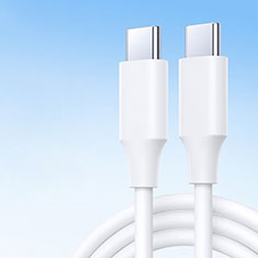 Cable Adaptador Type-C USB-C a Type-C USB-C 60W H04 para Samsung Galaxy Book S 13.3 SM-W767 Blanco