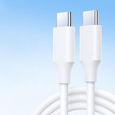 Cable Adaptador Type-C USB-C a Type-C USB-C 60W H04 para Apple iPhone 15 Plus Blanco