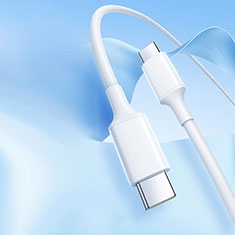 Cable Adaptador Type-C USB-C a Type-C USB-C 60W H05 para Huawei Honor MagicBook 14 Blanco