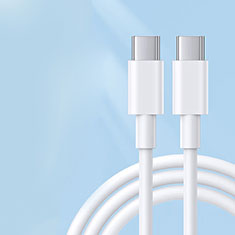 Cable Adaptador Type-C USB-C a Type-C USB-C 6A para Apple iPad Pro 11 (2022) Blanco