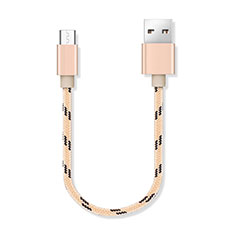 Cable Micro USB Android Universal 25cm S05 para Samsung Galaxy Note 4 Oro