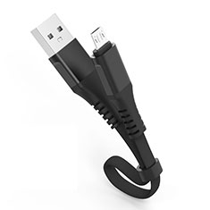Cable Micro USB Android Universal 30cm S03 para Sharp Aquos Sense7 Negro