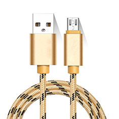 Cable Micro USB Android Universal M01 para Samsung S5750 Wave 575 Oro