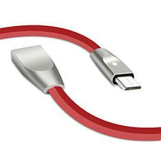 Cable Micro USB Android Universal M02 para Sharp Aquos R8 Pro Rojo