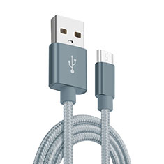 Cable Micro USB Android Universal M03 para Bq Vsmart Active 1 Plus Gris