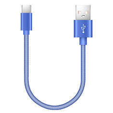 Cable Type-C Android Universal 20cm S02 para Sony Xperia Z3 Compact Azul