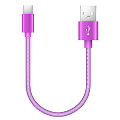 Cable Type-C Android Universal 20cm S02 para Handy Zubehoer Mikrofon Fuer Smartphone Morado