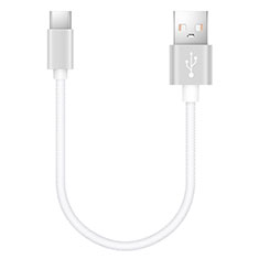 Cable Type-C Android Universal 20cm S02 para Apple iPad Air 5 10.9 (2022) Blanco