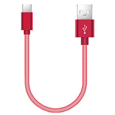 Cable Type-C Android Universal 20cm S02 para Handy Zubehoer Mikrofon Fuer Smartphone Rojo