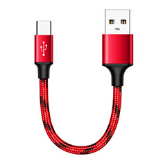 Cable Type-C Android Universal 25cm S04 para Handy Zubehoer Mikrofon Fuer Smartphone Rojo