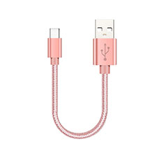 Cable Type-C Android Universal 30cm S05 para Apple iPad Air 5 10.9 (2022) Oro Rosa