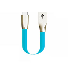 Cable Type-C Android Universal 30cm S06 para Handy Zubehoer Mikrofon Fuer Smartphone Azul