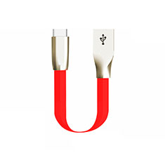 Cable Type-C Android Universal 30cm S06 para Handy Zubehoer Mikrofon Fuer Smartphone Rojo