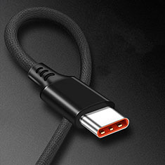 Cable Type-C Android Universal 6A H06 para Handy Zubehoer Mikrofon Fuer Smartphone Negro