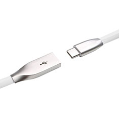Cable Type-C Android Universal T03 para Vivo Y100A 5G Plata