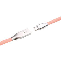Cable Type-C Android Universal T03 para Samsung Galaxy Note 4 Rosa