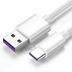 Cable Type-C Android Universal T06 para Apple iPad Pro 12.9 (2021) Blanco