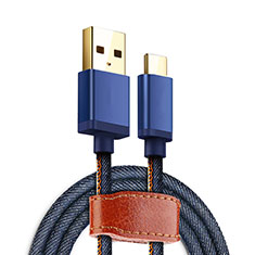 Cable Type-C Android Universal T10 para Vivo Y100A 5G Azul