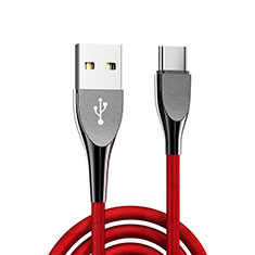 Cable Type-C Android Universal T21 para Handy Zubehoer Mikrofon Fuer Smartphone Rojo