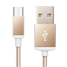 Cable USB 2.0 Android Universal A02 para Sharp Aquos R8 Pro Oro